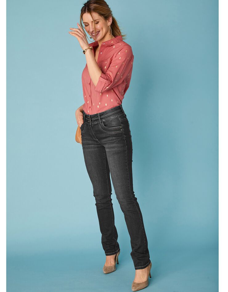 Jean coupe droite délavé stretch (black) Jean coupe droite délavé stretch (black)