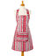 Tablier cuisine rayé forme bavette (rouge)