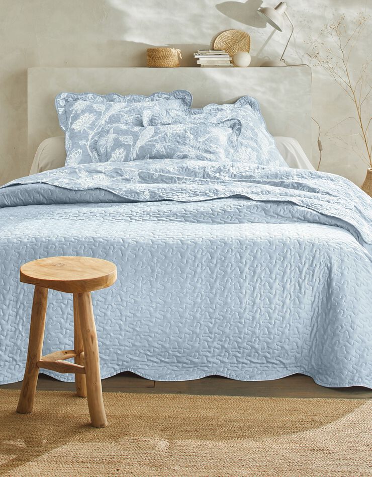 Couvre-lit matelassé microfibre réversible motifs perse (gris) Couvre-lit matelassé microfibre réversible motifs perse (gris)