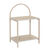 Chevet effet pierre et arche m&eacute;tal (beige)
