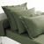 Drap-housse uni coton bonnet 32 cm (eucalyptus)
