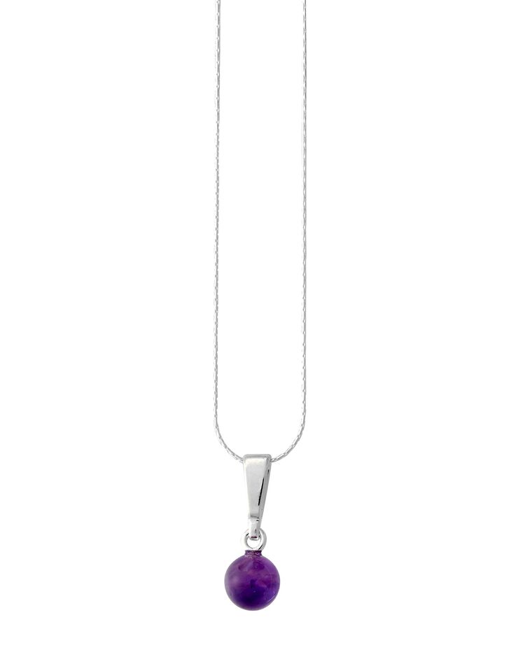 Collier boule argent améthyste (argent) Collier boule argent améthyste (argent)