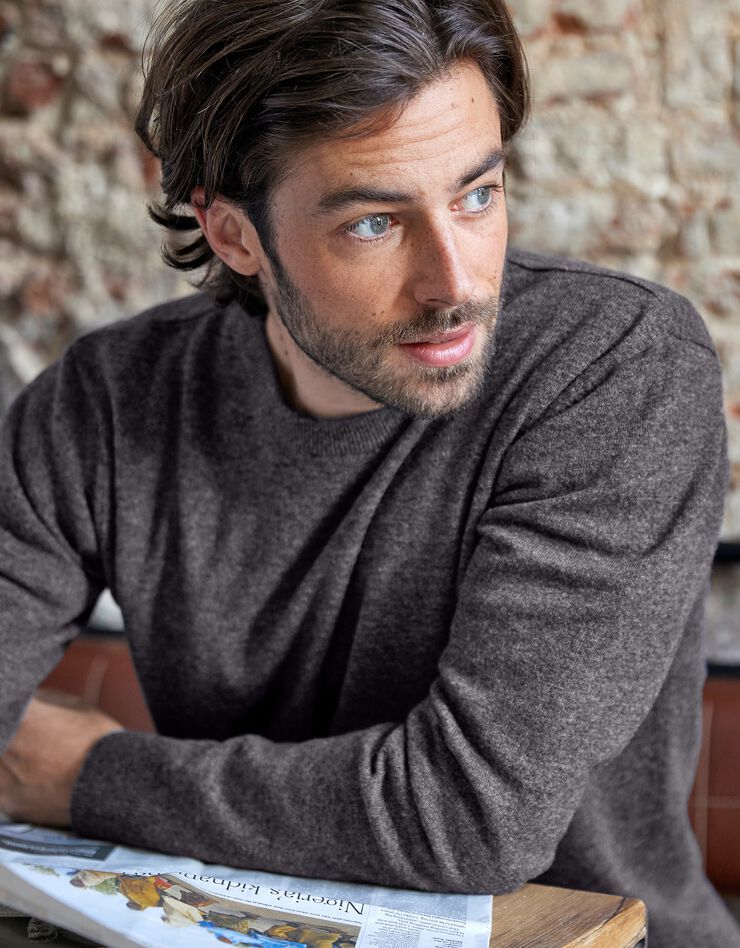 Pull col rond 80% laine (anthracite) Pull col rond 80% laine (anthracite)