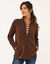 Veste zipp&eacute;e maille polaire, manches longues (chocolat)