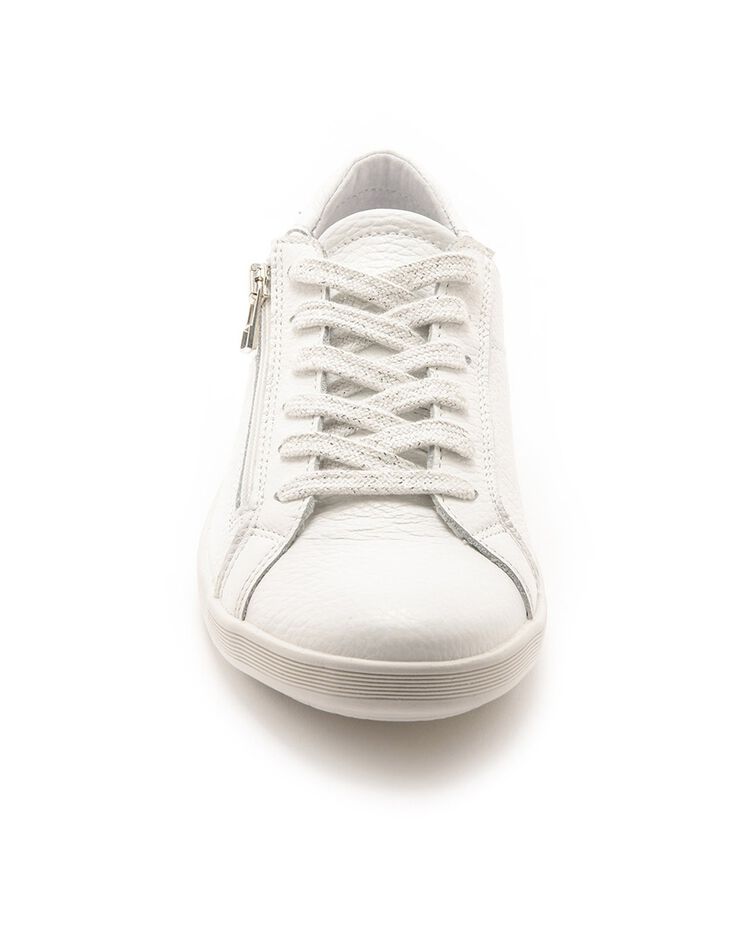 Baskets cuir lacées et zippées - blanc (blanc) Baskets cuir lacées et zippées - blanc (blanc)