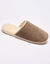 Mules silencieuses velours fourr&eacute;es laine (taupe)