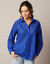 Chemisier broderie anglaise, manches longues (bleu)