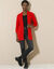 Gilet porter ouvert, manches longues (rouge)