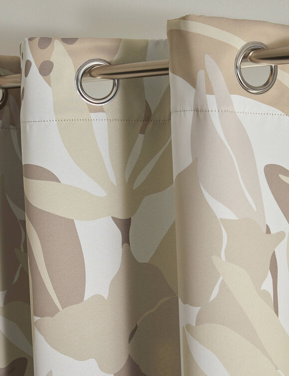 Rideau occultant imprim&eacute; v&eacute;g&eacute;tal (naturel)
