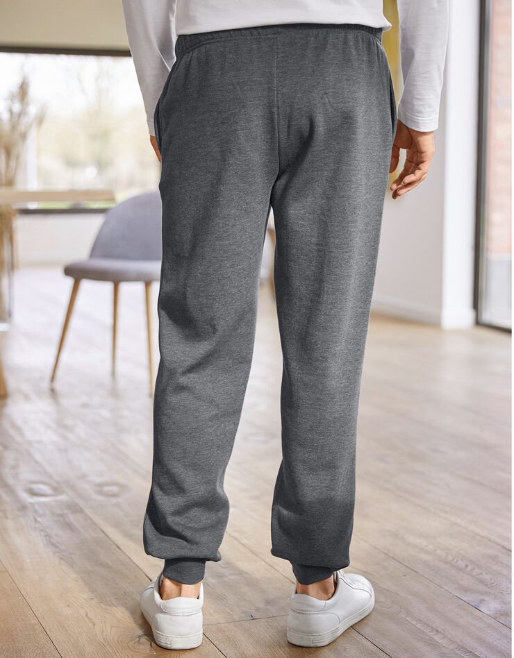 Pantalon loisirs molleton, bas resserrés (anthracite chiné) Pantalon loisirs molleton, bas resserrés (anthracite chiné)
