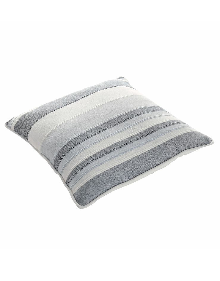 Housse coussin multicolore coton tissage artisanal - lot de 2 (gris perle) Housse coussin multicolore coton tissage artisanal - lot de 2 (gris perle)