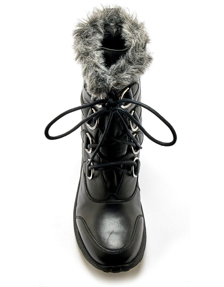 Boots fourrées Largeur confort en cuir (noir) Boots fourrées Largeur confort en cuir (noir)