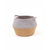 Panier bicolore rond corde coton (gris perle)