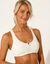 Soutien-gorge microfibre unie spécial sport, zippé devant - sans armatures (ivoire)