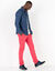 Chemise pressionnée manches longues en jean (stone)