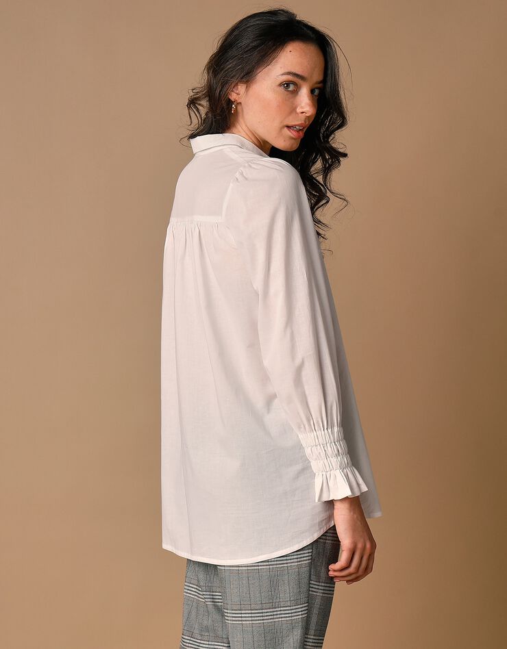 Chemise longue boutonnée (blanc)