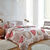 Linge de lit Lovely en flanelle imprim&eacute; coeurs  (taupe / rouge)