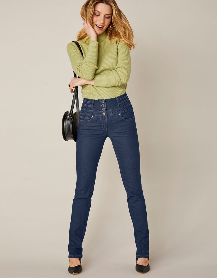 Jean droit taille haute - petite stature (brut) Jean droit taille haute - petite stature (brut)