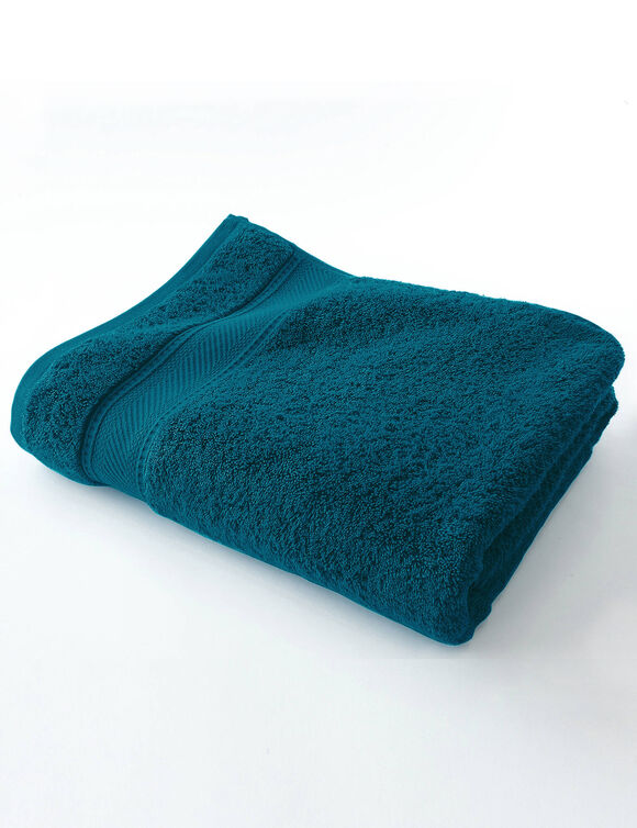Collection serviettes de bain unies - confort luxe 540g/m&sup2; (bleu paon)