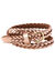 Ceinture tressée cuir (rose dore)