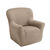 Housse extensible unie canapé fauteuil accoudoirs (taupe)