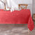 Nappe damass&eacute;e feuillages (rouge)