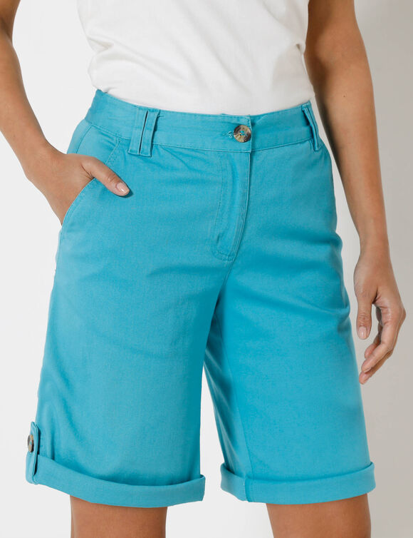Bermuda uni longueur ajustable (turquoise)