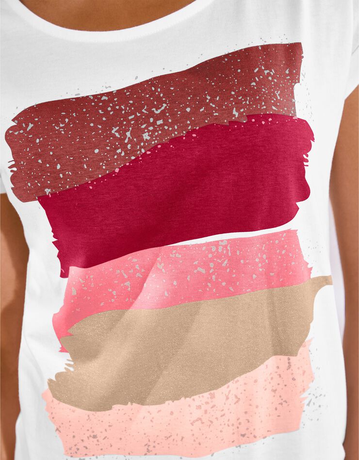 Tee-shirt boite imprimé "arty", maille jersey (terracotta) Tee-shirt boite imprimé "arty", maille jersey (terracotta)