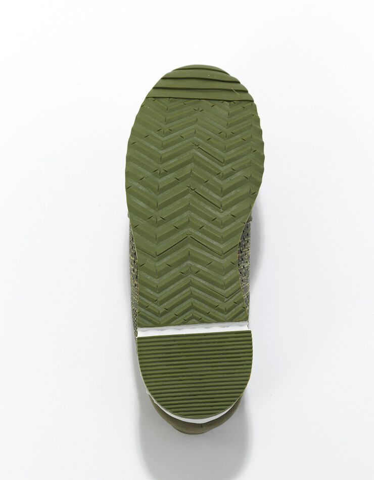 Baskets compensées à enfiler en maille irisée - kaki (kaki) Baskets compensées à enfiler en maille irisée - kaki (kaki)