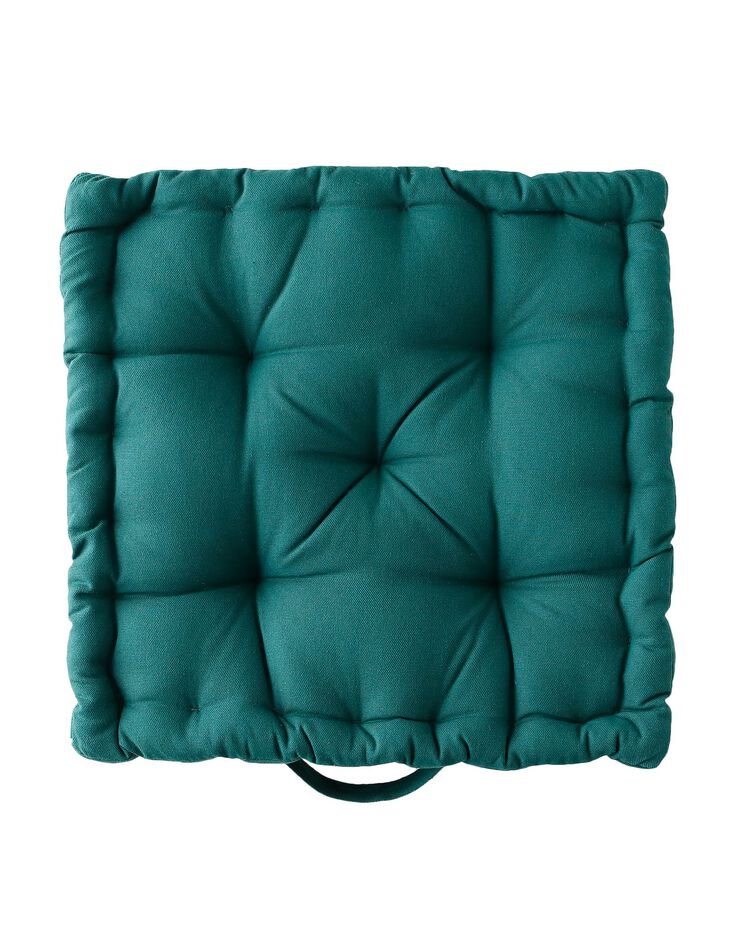 Coussin de sol uni coton (vert)