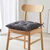 Galette de chaise carr&eacute;e &agrave; carreaux - lot de 2 (anthracite)