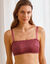 Soutien-gorge dentelle stretch forme bandeau Orellana - armatures cachées (prune)