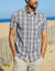  Chemise &agrave; carreaux manches courtes polycoton (gris)