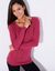 T-shirt chaleur manches longues col rond (cerise)