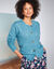 Gilet boutonné, maille ajourée toucher doux (bleu glacier)