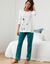 Pantalon base imprimée bucolique - coton jersey (émeraude)