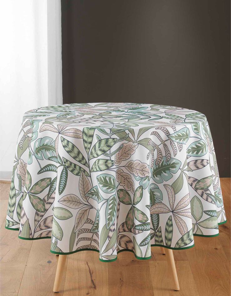 Nappe imprimée jungle (blanc / vert)