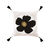 Coussin imprimé marguerite (écru / noir)