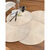 Set de table rond design m&eacute;tallis&eacute; - Lot de 4 (&eacute;cru)