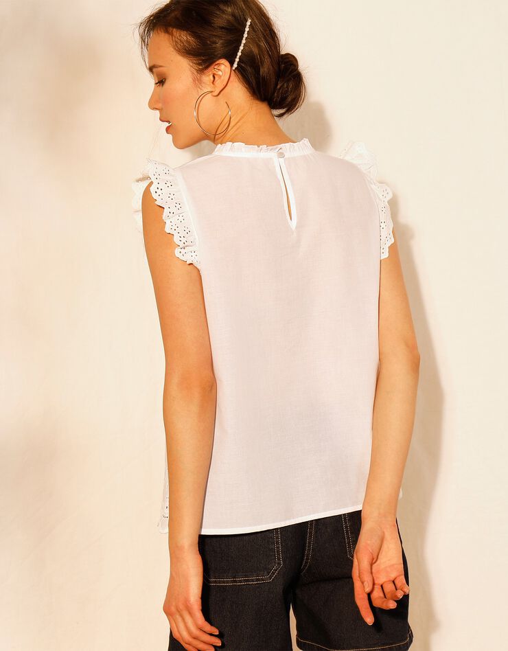 Débardeur broderie anglaise (blanc) Débardeur broderie anglaise (blanc)