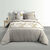 Parure de lit Méline percale de coton (blanc / gris)