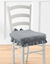 Housse chaise unie volant&eacute;e coton bachette (gris perle)