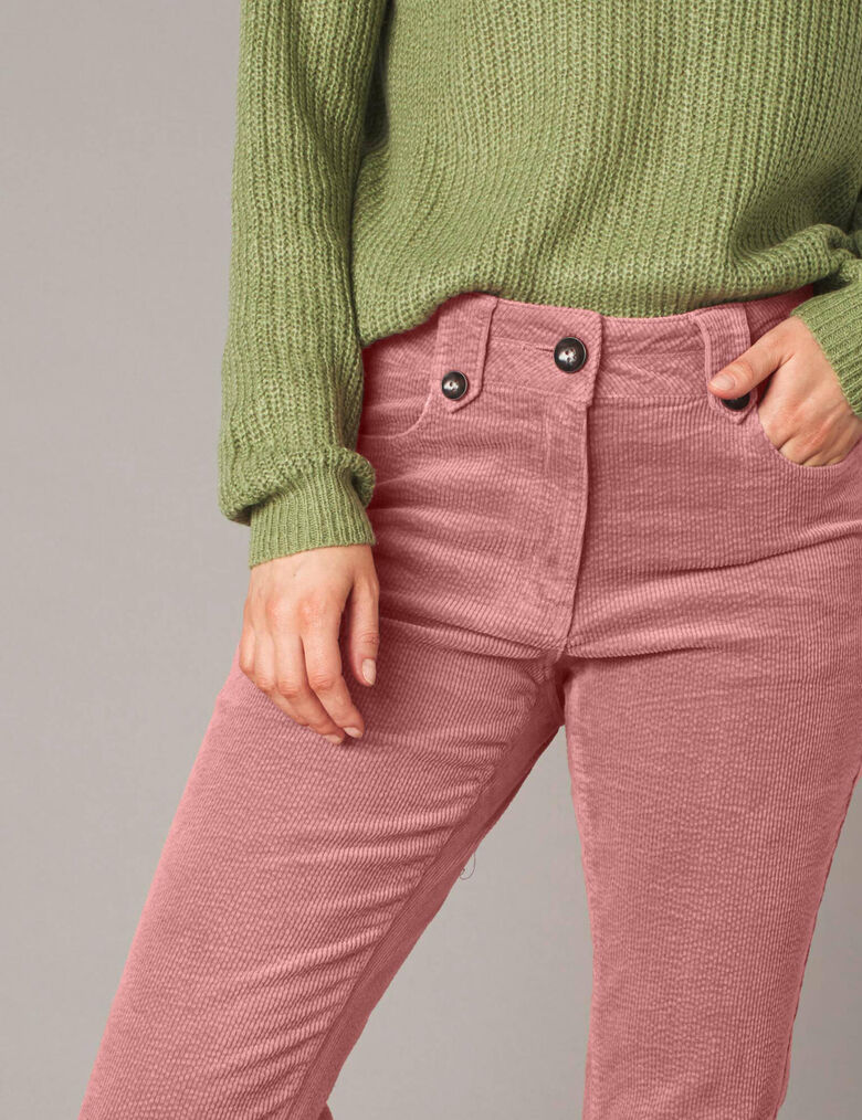 Pantalon Court 7 For All Mankind Alexa - Ivoire Velours Côtelé - Taille 26 Neuf Avec étiquettes
