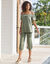 Pantacourt forme boule, uni (kaki)