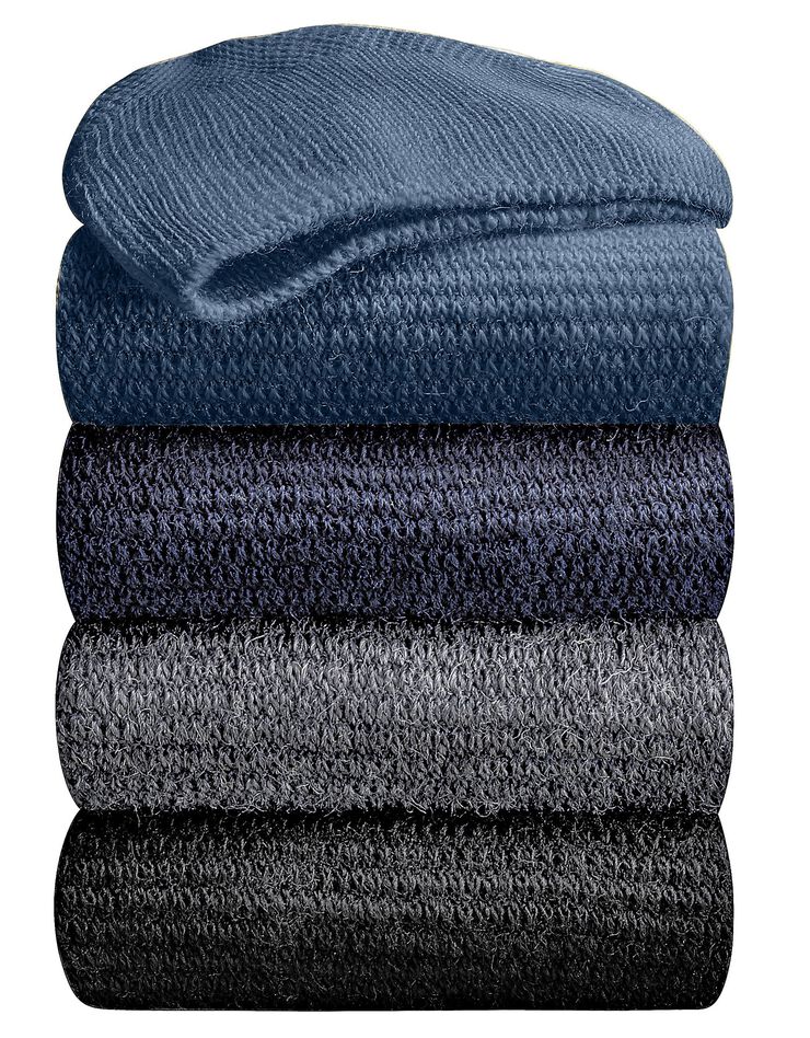 Mi-chaussettes fil d'Ecosse effet massant - lot de 2 paires (noir)