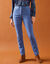 Pantalon droit gainant - petite stature entrej. 75 cm (bleu)