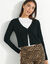 Gilet boléro, maille côtelée (noir)