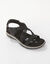Sandales de marche brides élastiquées et scratchées (noir)
