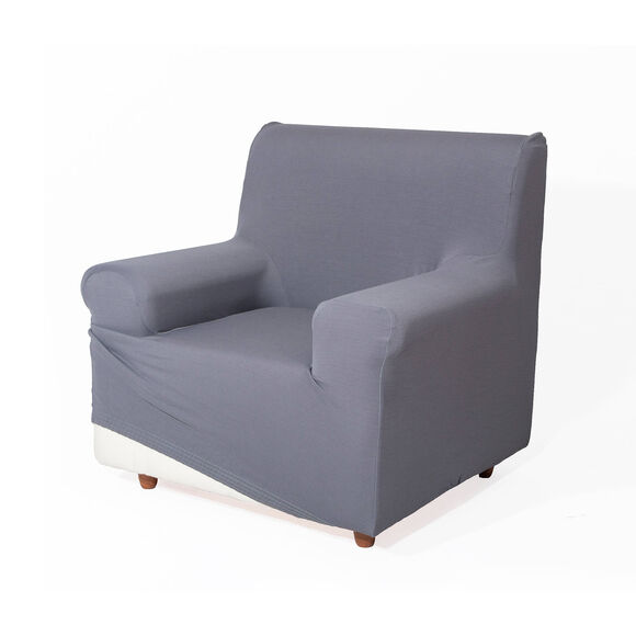 Housse unie fauteuil canapé bi-extensible  (gris)