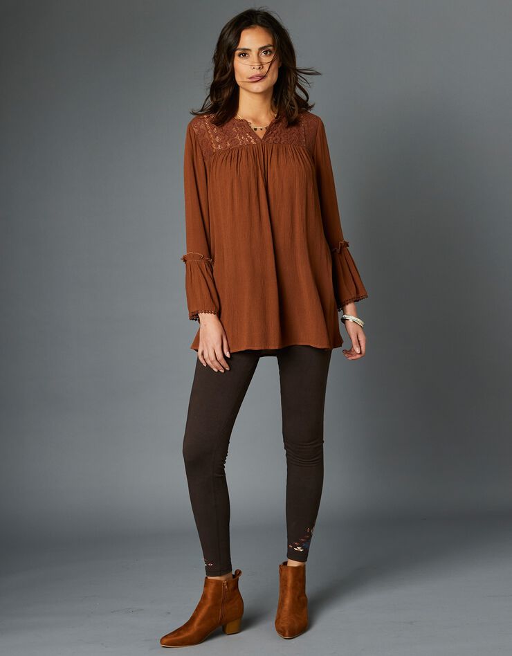 Legging base imprimée (chocolat) Legging base imprimée (chocolat)